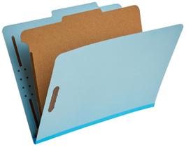 Pasta de classificação Amazon Basics 100% reciclada azul claro