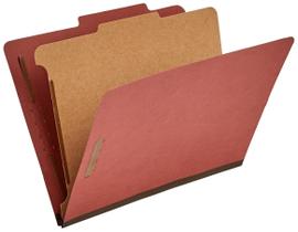 Pasta de classificação Amazon Basics 100% reciclada vermelha