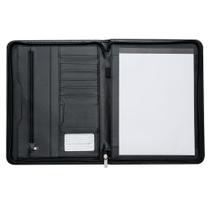 Pasta De Convenção executivo C/Zíper E Bloco De Anotação A4 Suporte