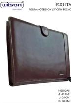 Pasta de couro para notebook com fecho wilso 9101