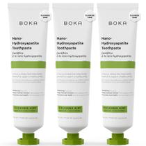 Pasta de dente Boka sem flúor Nano Hidroxiapatita 120 mL, pacote com 3 unidades