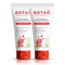 Pasta de dente BOTAO Kids Natural com sabor de morango, pacote com 2 unidades Pasta de dente BOTAO Kids Natural com sabor de morango, pacote com 2 unidades