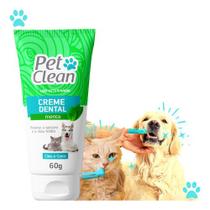Pasta De Dente Cães Gato Gel Dental Pet Clean Menta 60g