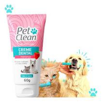 Pasta De Dente Cães Gato Gel Dental Pet Clean Morango60g