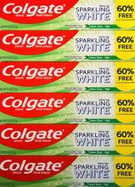 Pasta de Dente Colgate Sparkling White Whitening - Pacote com 6 Unidades (4oz cada)