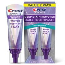 Pasta de dente Crest 3D White Brilliance, removedor de manchas profundas, 90 ml, 2 unidades