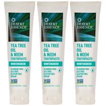 Pasta de dente Desert Essence Tea Tree Oil & Neem 185mL x3