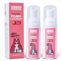 Pasta de Dente em Espuma NOHOO Kids - Sabor Frutas (2x60ml - Pêssego)