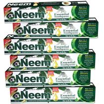 Pasta de dente Essential Creme dental Neem 5 em 1, fórmula, pacote com 6 Pasta de dente Essential Creme dental Neem 5 em 1, fórmula, pacote com 6