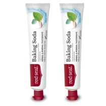 Pasta de dente Red Seal, bicarbonato de sódio, sem flúor, pacote com 2 unidades