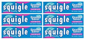Pasta de Dente Squigle Enamel Saver - Prevenção de Aftas - Pacote com 6