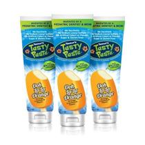 Pasta de dente Tanner's Tasty Paste Ooh La La Orange Kids, pacote com 3
