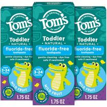Pasta de dente Tom's of Maine Toddler Training Mild Fruit, pacote com 3 unidades Pasta de dente Tom's of Maine Toddler Training Mild Fruit, pacote com 3 unidades