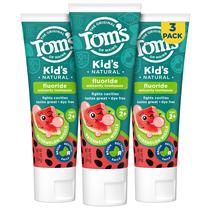 Pasta de dente Tom's of Maine Watermelon Wiggle Kids 150 ml, pacote com 3