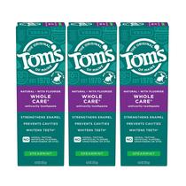 Pasta de Dente Tom's of Maine Whole Care com Flúor - 120ml (Kit com 3)
