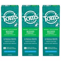 Pasta de Dente Tom's of Maine Wicked Fresh - 3 Unidades de 120ml