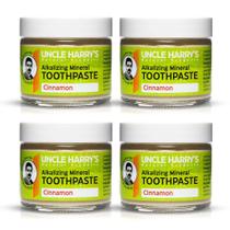 Pasta de dente Uncle Harry's Cinnamon Remineralizing, pacote com 4