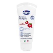 Pasta de dentes Chicco Strawberry Flavor 50 ml para crianças Pasta de dentes Chicco Strawberry Flavor 50 ml para crianças