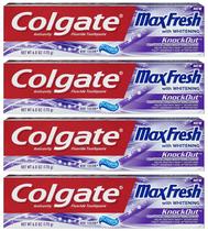Pasta de dentes Colgate Max Fresh KnockOut 170g - Pacote com 4