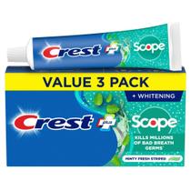 Pasta de Dentes Crest + Scope Whitening - 3 Pacotes com 160ml