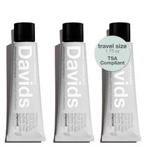 Pasta de Dentes Davids Whitening Charcoal - 3 Unidades de 50ml - Anti-Placa