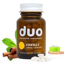 Pasta de dentes em comprimidos duo Energy Caffeine + B12 Whitening 62u