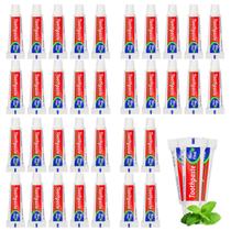 Pasta de Dentes HAIFOTRVA - Kit com 30 Tubos de 5g (Tamanho Viagem) - Menta