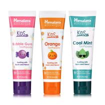 Pasta de Dentes Himalaya Botanique Kids Herbal Cool Mint - Pacote com 3 Unidades (120ml cada)