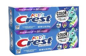 Pasta de Dentes Infantil Kid's Crest Muda de Cor 119g 2 Unidades - Sabor: Chiclete