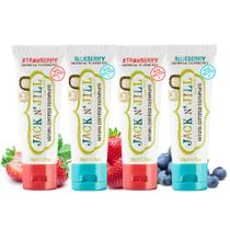 Pasta de dentes Jack N' Jill Natural para bebês e bebês 50mL (x4) Pasta de dentes Jack N' Jill Natural para bebês e bebês 50mL (x4)