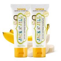 Pasta de dentes Jack N' Jill Natural para bebês e bebês Banana 50mL Pasta de dentes Jack N' Jill Natural para bebês e bebês Banana 50mL