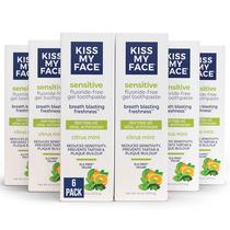 Pasta de Dentes Kiss My Face - Gel Sensível de Menta Cítrica (133ml - Kit com 6 Unidades)