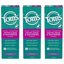 Pasta de Dentes Tom's of Maine Antiplaca Clareadora com Funcho - 3 Unidades de 135ml