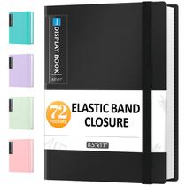 Pasta de documentos Sooez 72 Pocket Binder 8,5x11 com elástico