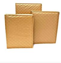 Pasta De Louvor N03 quadriculado dourada fosco