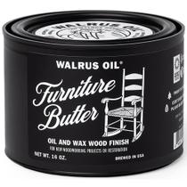 Pasta de manteiga para móveis, cera, acabamento em madeira, óleo de morsa 473 ml