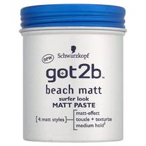 Pasta de modelagem de cabelo Schwarzkopf got2b Beach Matt Surfer 100mL