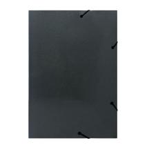 Pasta de Papelão com Aba e Elástico Cinza - Jussara Pasta de Papelão com Aba e Elástico Cinza - Jussara