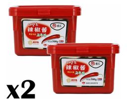 Pasta De Pimenta Gochujang Korean Style Hot 500g Kit com 2 Pasta De Pimenta Gochujang Korean Style Hot 500g Kit com 2