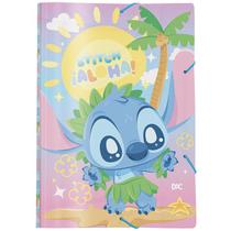 Pasta de plástico fina com elástico tamanho ofício Stitch Disney DAC 33,2x23,2