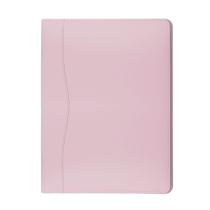 Pasta de portfólio de couro 30x24 cm, organizador de documentos rosa