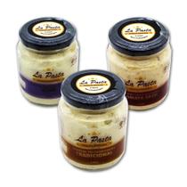 Pasta de truta 240ml alho tradiconal e tomate la pasta - kit 3 unidades