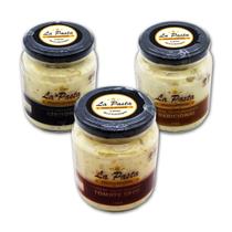 Pasta de truta defumada com azeitona tomate seco e tradicional 240ml la pasta - kit 3 unidades