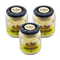 Pasta de truta defumada limao siciliano pote 240ml la pasta - kit 3 unidades