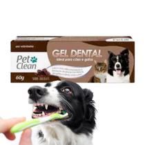 Pasta Dente higiene bucal Gel Dental PetClean Cachorro Gato Cães Pet