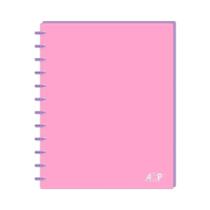 Pasta Desmontável PP ACP com 30 Envelopes Candy Rosa/Lilas