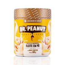 Pasta dr peanut 600g - sabor leite em pó com whey protein