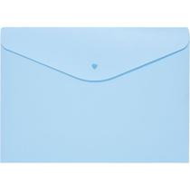 Pasta Envelope A4 Azul Pastel Pacote com 5