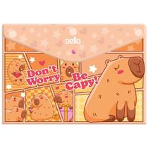 Pasta Envelope A4 com Botão Estampa Capivara Be Capy Dello Pasta Envelope A4 com Botão Estampa Capivara Be Capy Dello