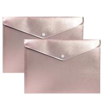 Pasta Envelope A4 Glittler Polibras - Rose Pasta Envelope A4 Glittler Polibras - Rose